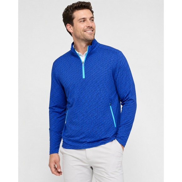 Birdie Bound Other - Birdie Bound Golf Quarter Zip Pullover Blue Golf Tee Print Stretch XL